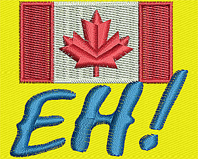 Embroidery Design: Canadian EH 1.81w X 2.06h