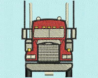 Embroidery Design: Transport Truck  1.50w X 2.06h