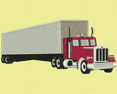 Embroidery Design: Transport Truck Front 3.88w X 1.81h