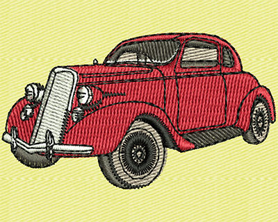 Embroidery Design: Vintage Car 2.19w X 1.25h