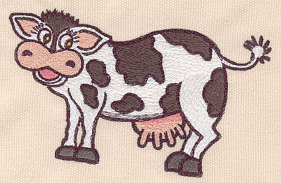 Embroidery Design: Cow Large5.33"w X 3.08"h