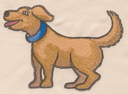 Embroidery Design: Dog large5.42"w X 4.07"h