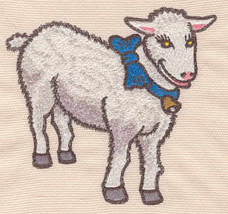 Embroidery Design: Lamb large4.22"w X 4.03"h