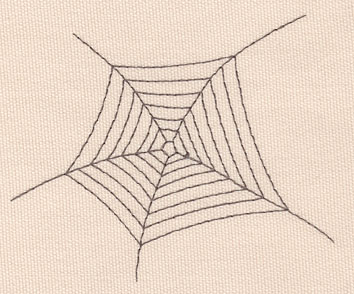 Embroidery Design: Spider web large4.49"w X 3.62"h