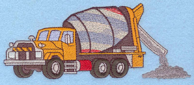 Embroidery Design: Cement Truck Large2.92w X 7.00