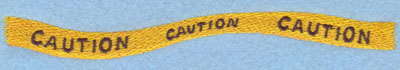 Embroidery Design: Caution Sign Large7.05w X 0.89h