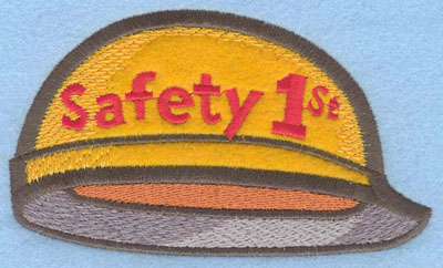 Embroidery Design: Safety Helmet Large Applique5.30w X 3.16h