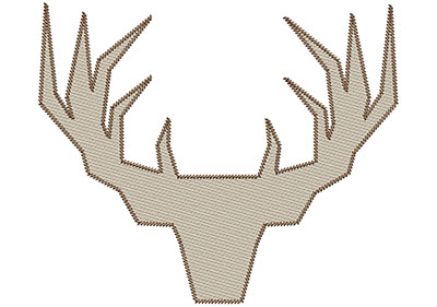 Embroidery Design: Deer 4 Mylar 8.91w X 7.46h