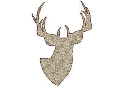 Embroidery Design: Deer 6 Mylar 7.45w X 10.5h