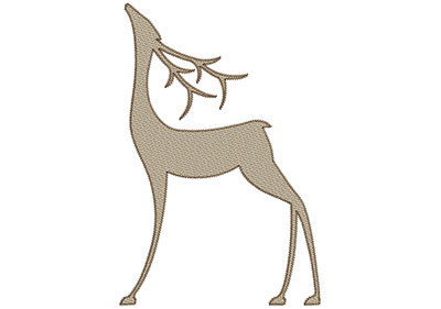 Embroidery Design: Deer 8 Mylar 6.93w X 10.46h