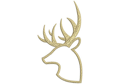 Embroidery Design: Deer 9 3.75w X 6.95h