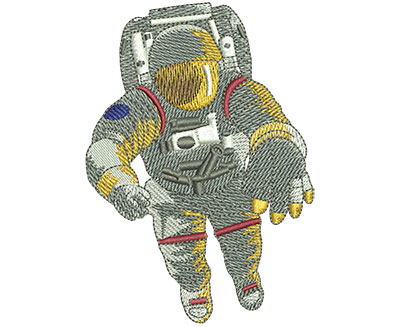 Embroidery Design: Astronaut In Space Lg 2.85w X 4.01h