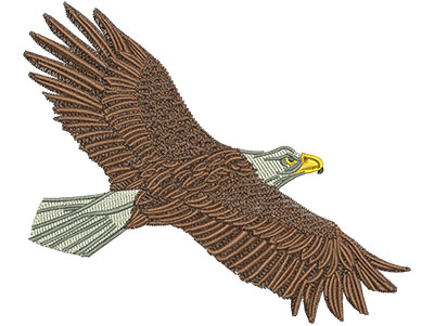 Embroidery Design: Flying Eagle Lg 4.50w X 3.79h