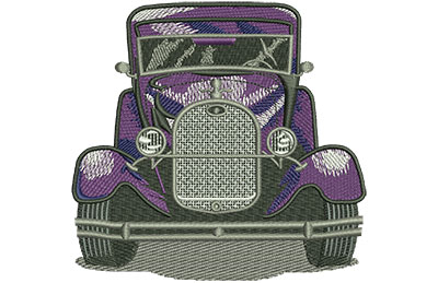Embroidery Design: Purple Car Lg 4.39w X 4.22h
