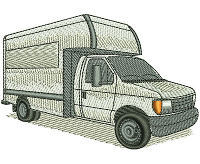 Embroidery Design: Moving Van Lg 3.50w X 2.40h