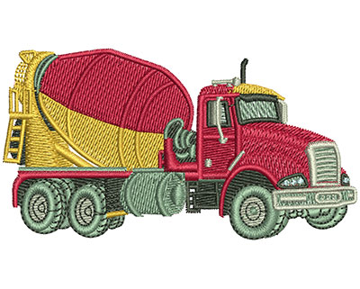 Embroidery Design: Cement Truck Lg 3.50w X 1.89h