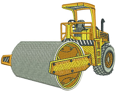 Embroidery Design: Steam Roller Lg 4.51w X 3.49h