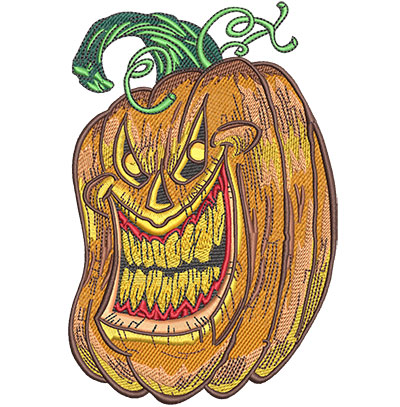 Embroidery Design: Laughing Pumpkin Lg 4.01w X 6.02h