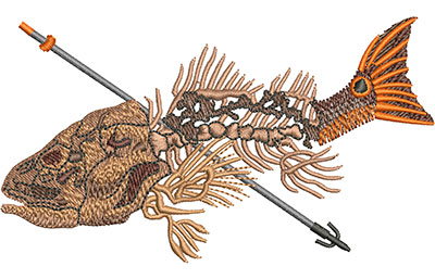 Embroidery Design: Bowfishing Red Lg 4.52w X 2.56h