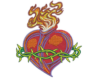 Embroidery Design: Sacred Heart Lg 2.99w X 3.51h