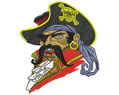 Embroidery Design: Buccaneer Lg 4.26w X 5.02h