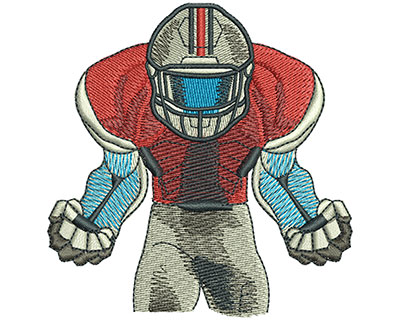 Embroidery Design: Football Anger Lg 3.39w X 3.49h