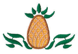 Embroidery Design: Pineapple Ender2.75" x 1.76"