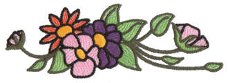 Embroidery Design: Floral Ender4.75" x 1.59"