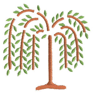 Embroidery Design: Weeping Willow3.25" x 3.23"