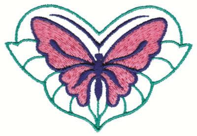 Embroidery Design: Stylized Butterfly3.51" x 2.37"