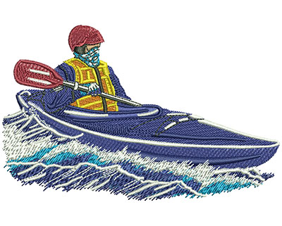 Embroidery Design: Kayak Cold Lg 4.53w X 2.87h