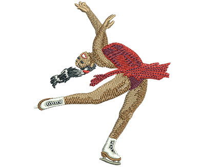 Embroidery Design: Figure Skating Spin Lg 2.92w X 3.52h