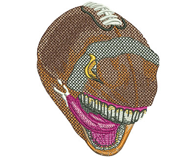 Embroidery Design: Football Angry Ball Lg 3.16w X 3.98h