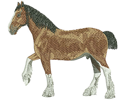 Embroidery Design: Clydesdale Lg 4.47w X 4.03h
