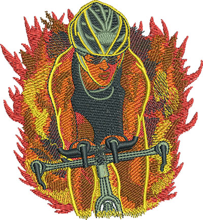 Embroidery Design: Triathlon Bike Ride Lg 4.15w X 4.51h