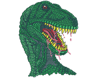 Embroidery Design: T-rex Profile Lg 3.51w X 4.52h