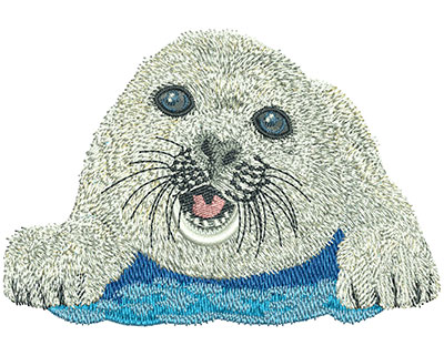 Embroidery Design: Baby Seal Lg  4.42w X 3.02h