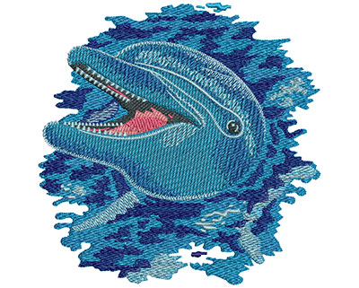 Embroidery Design: Dolphin Play Lg 4.50w X 4.51h