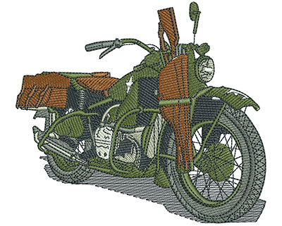 Embroidery Design: Shotgun Bike Lg 4.50w X 3.98h