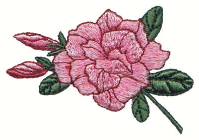Embroidery Design: Wild Rose2.99" x 2.04"