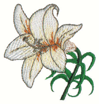 Embroidery Design: Lily2.09" x 2.16"