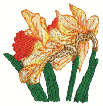 Embroidery Design: Daffodils2.14" x 2.26"