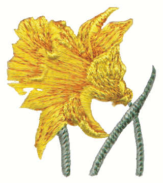 Embroidery Design: Daffodil2.01" x 2.28"