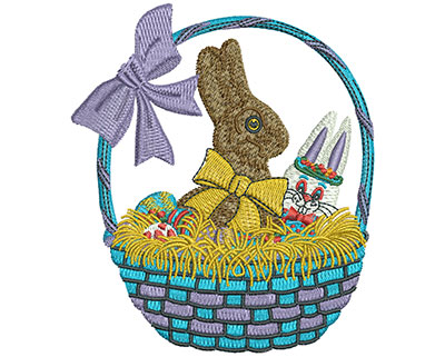 Embroidery Design: Chocolate Easter Bunny Lg 3.92w X 4.52h