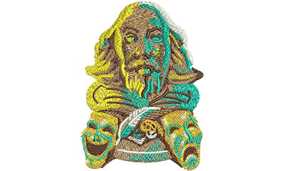 Embroidery Design: Shakespeare Theater Lg 2.85w X 3.99h