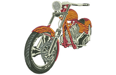 Embroidery Design: Orange Chopper Lg 4.48w X 4.87
