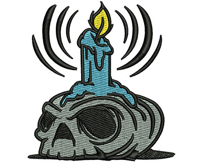 Embroidery Design: Spooky Candle 2.79w X 3.02h