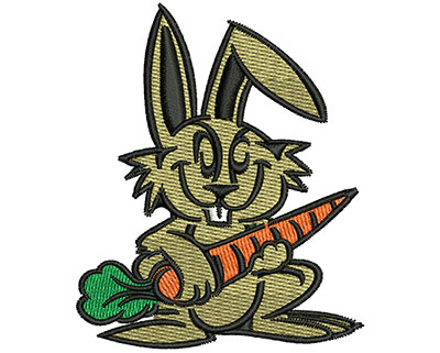 Embroidery Design: Bunny With Carrot 2.50w X 3.01h