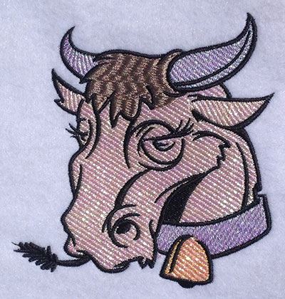 Embroidery Design: Miss Cow Applique 4.86w X 5.05h