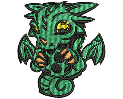 Embroidery Design: Cartoon Dragon 2.73w X 3.01h